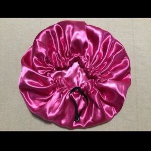 Pink Satin Hair Bonnet